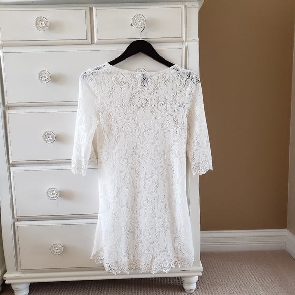 Divide H&M White Lace Dress (With Half Sleeves) - Picture 4 of 6